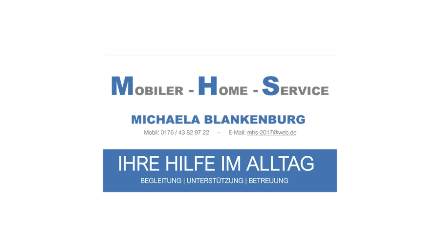 Mobiler Home Service · Michaela Blankenburg